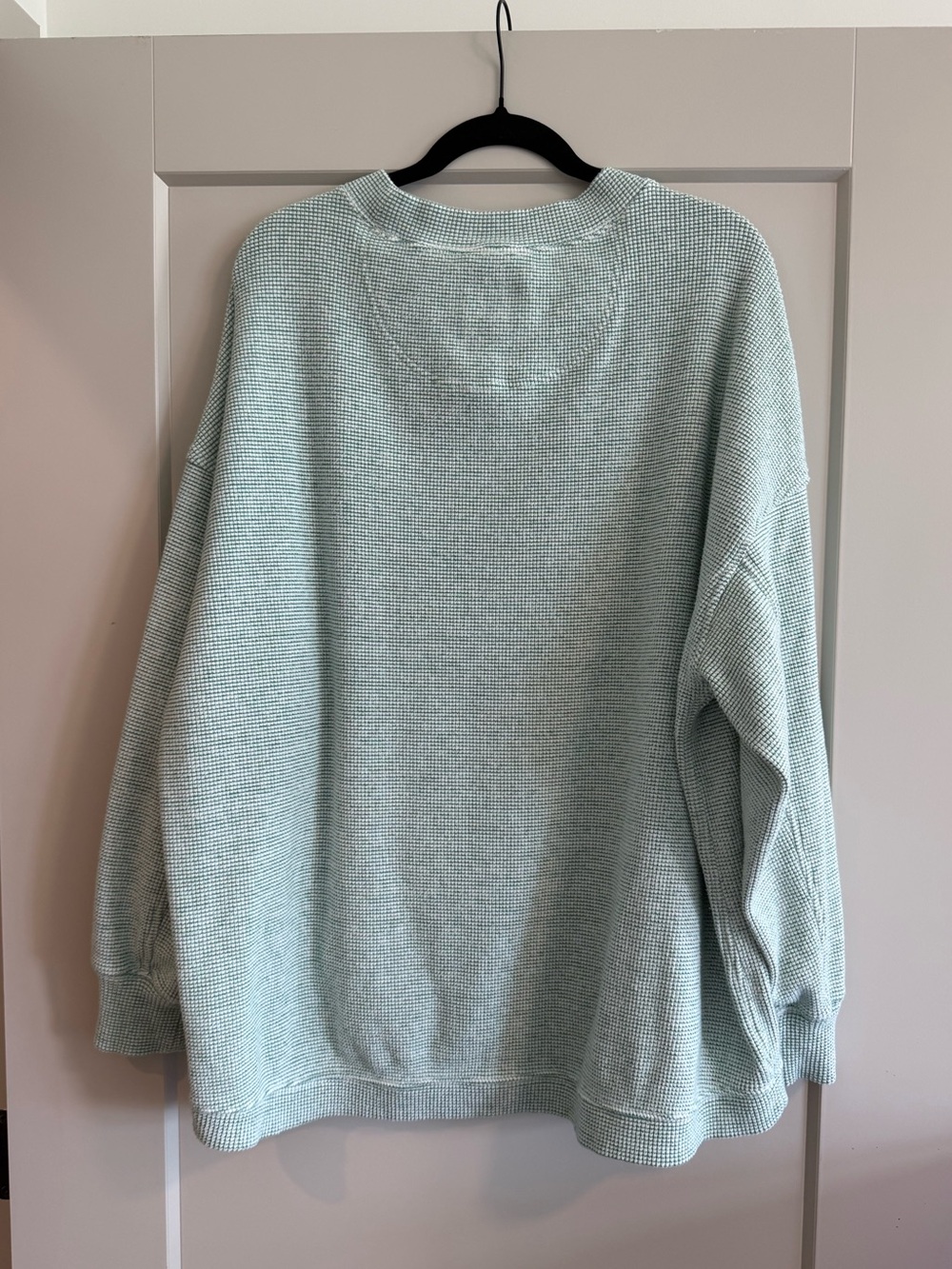 Aerie Oversized Getaway Waffle Sweatshirt Island Pine, size L, like new! - Picture 4 of 6